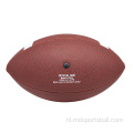 Leather American Football Ball -logo maat 9